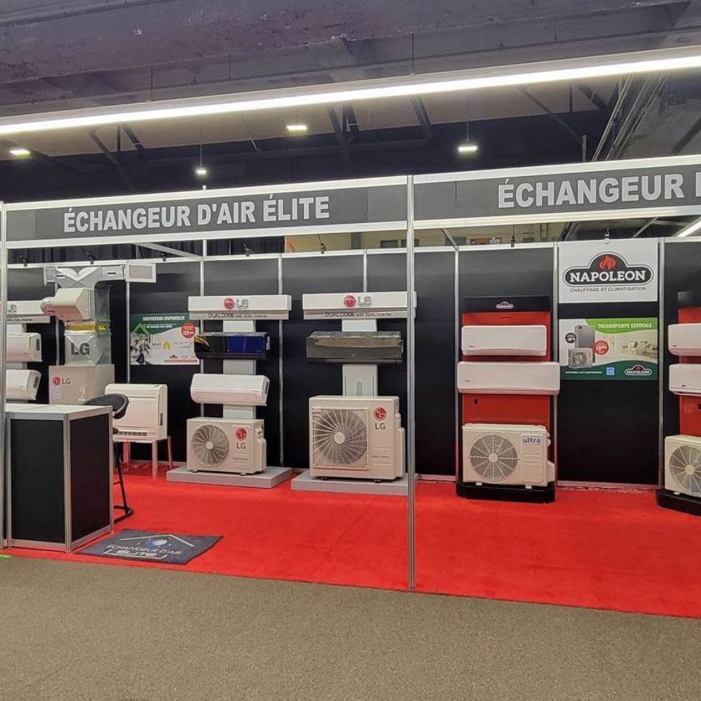 1-c Aménagement d’un espace d’exposition avec kiosques modulaires
