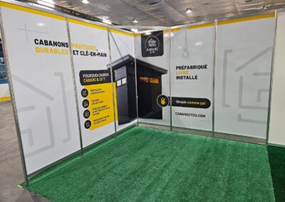Habillage graphique complet d’un kiosque d’exposition