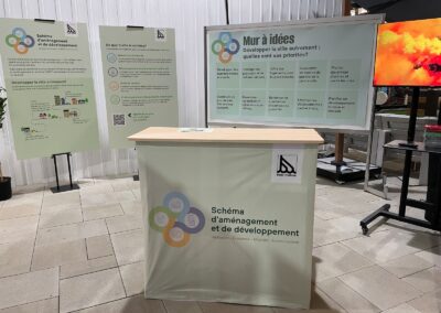 Panneaux d’information personnalisés pour un kiosque municipal